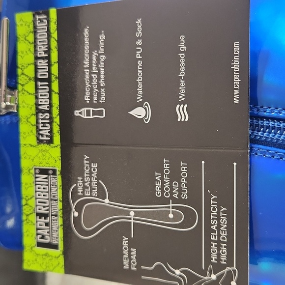 CAPE ROBBIN Blue Hayward Blue Patent Chunky Heel Boots - Picture 10 of 10